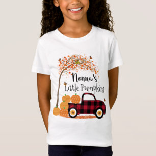 Camiseta O Pequeno Pumpkins Vermelho de Nonna outono