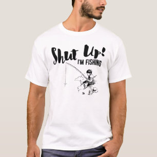 Camiseta O pescador engraçado fechou-me acima está pescan