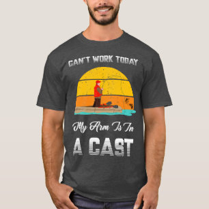 Camiseta O Pescador Não Pode Trabalhar Hoje Meu Braço Está 