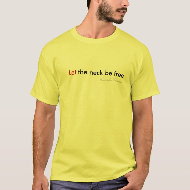 Camiseta O pescoço dos sentidos da técnica de Alexander (Frente)