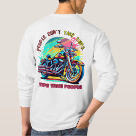 Camiseta O Pessoas não faz viagens: bicicleta de estilo ret