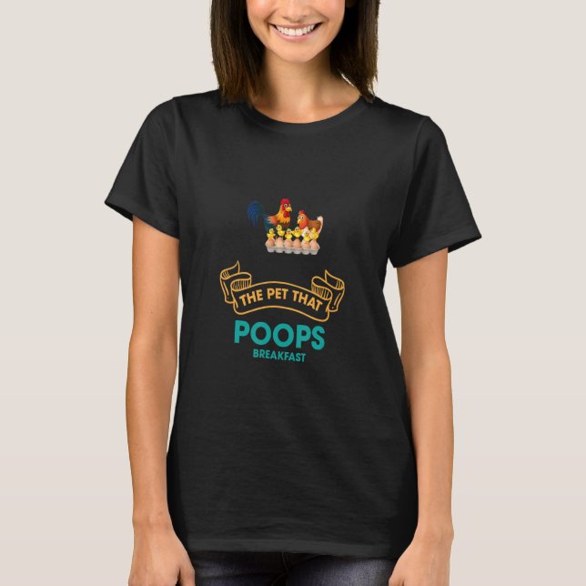 Camiseta O Pet Que Poops O Café Da Manhã Piada 1 (Frente)