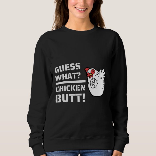 Camiseta O Piadas adivinha qual Bumbum de frango!Com C (Frente)