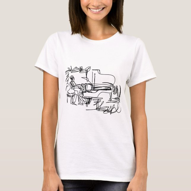 Camiseta O pianista - tema do piano (Frente)