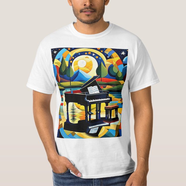 Camiseta O Piano aguarda 4 (Frente)