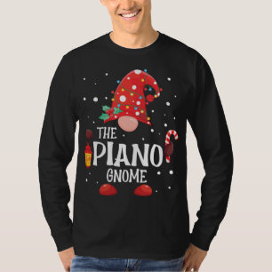 Camiseta O Piano Gnomo Matching Family Christmas Gnomo Pa
