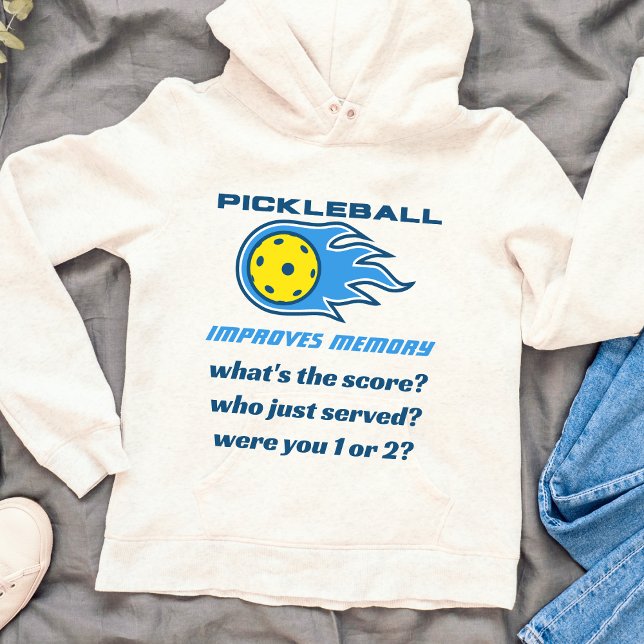 Camiseta O Pickleball melhora a memória, engraçada, capuz f (Criador carregado)