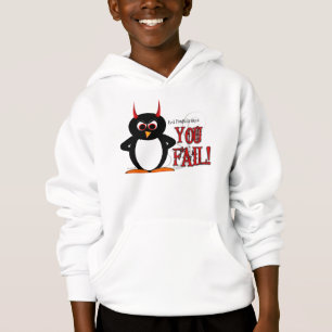 Camiseta O pinguim mau di-lo hoodie da FALHA para miúdos
