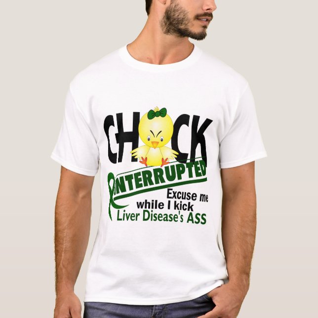 Camiseta O pintinho interrompeu a infecção hepática 2 (Frente)