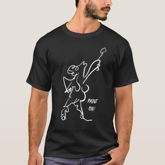 Camiseta O pintor artista Artsy Engraçada Mulheres "PINTAM! (Frente)