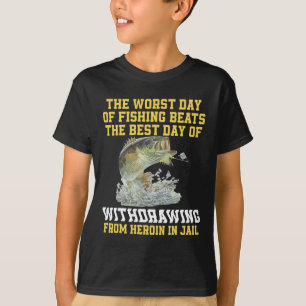 Camiseta O Pior Dia Da Pesca Bate No Melhor Dia Da Manhã