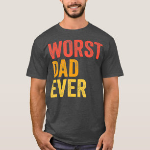 Camiseta O pior Pai de sempre terrível padre engraçado