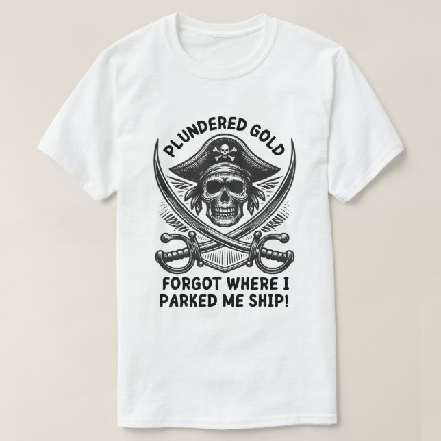 Camiseta O Pirata Esquecido (Frente do Design)