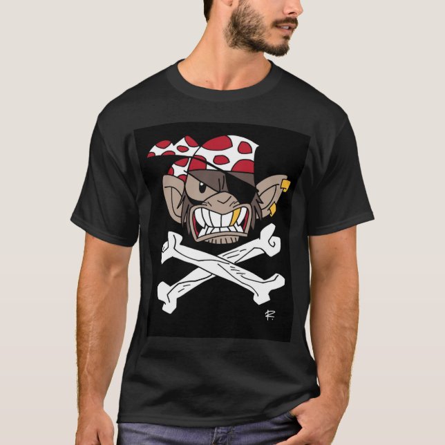 Camiseta O pirata Monkeys o T (Frente)