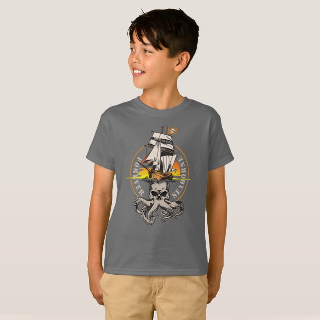 Camiseta O Pirato de Seaborne | Crianças (Frente Completa)