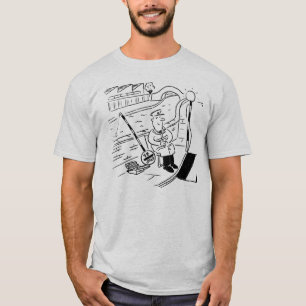 Camiseta O pirulito está pescando usando seu pirulito