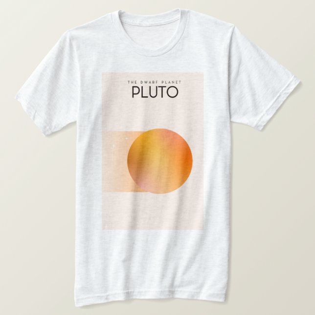 Camiseta O planeta anão Plutão (Frente do Design)