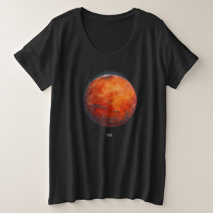 Camiseta O Planeta Vermelho: Mars Watercolor