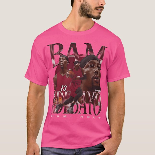 Camiseta O Poder Clássico De Bam Adebayo Miami (Frente)