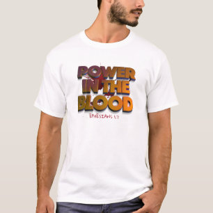 Camiseta O poder cristão na mensagem de salvação de sang
