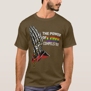 Camiseta O Poder Do Amor Compele Você Lgbt Gay Skeleton Pr