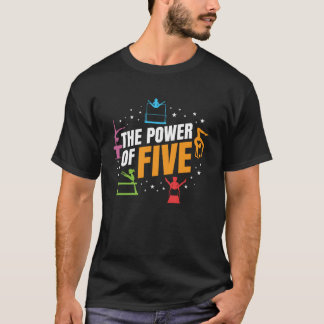 Camiseta O poder do equipamento de ginástica de cinco ginas