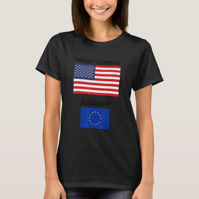 Camiseta O poder econômico mundial dos EUA, país subordinad (Frente)
