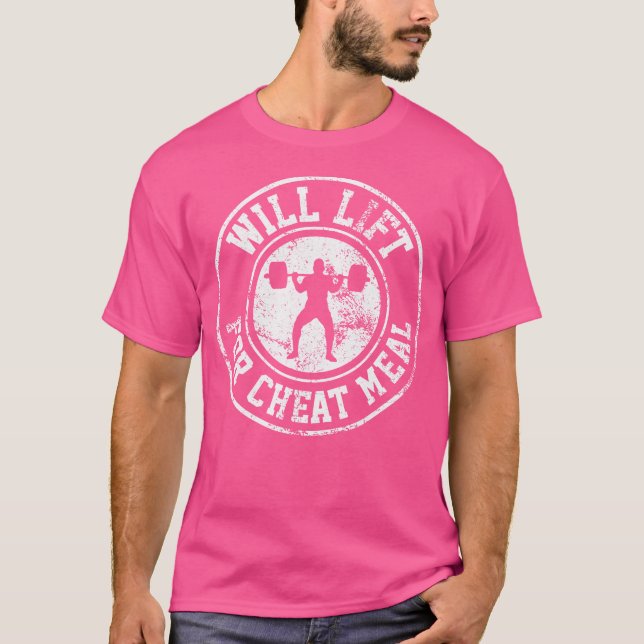 Camiseta O Poder Levanta-Se Para Cheat Meal Funny Gym Wo (Frente)