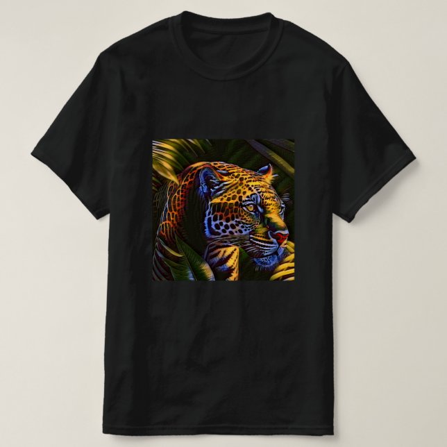 Camiseta O Poderoso Jaguar Um Predador Da Selva (Frente do Design)