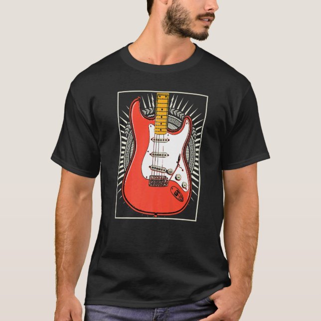 Camiseta O poderoso violão vermelho (Frente)