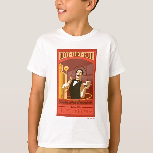 Camiseta O Polar Express | Arte venosa com chocolate quente (Frente)