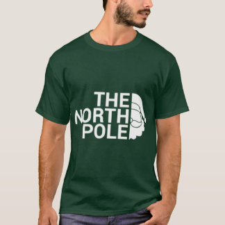 Camiseta O Pólo Norte Branco design engraçado de punho de N