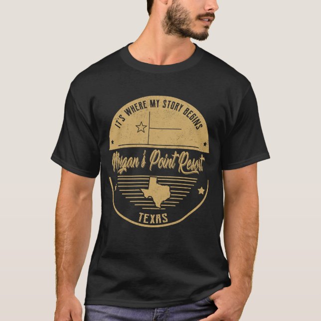 Camiseta O Ponto de Segurança do Morgan Texas É onde está m (Frente)
