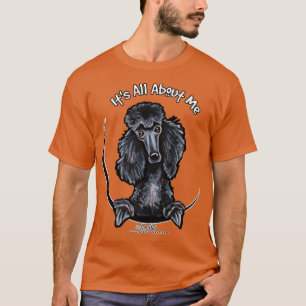 Camiseta O Poodle Padrão Negro É Tudo Sobre Mim