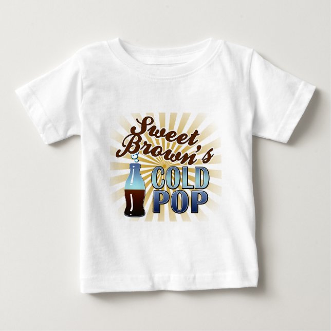 Camiseta O pop frio de Brown doce (Frente)