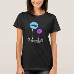 Camiseta O Pop mais doce, Engraçado, Lollipop Pun Dark BG