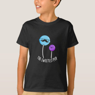 Camiseta O Pop mais doce, Engraçado, Lollipop Pun Dark BG