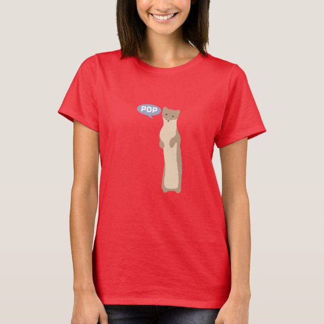 Camiseta O pop vai a doninhas (Frente)