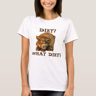 Camiseta O porco bonito de Brown diz a "dieta? "