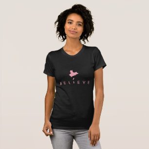 Camiseta O porco do vôo acredita