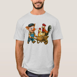 Camiseta O Porco Empurra o Esquadrão de Aves