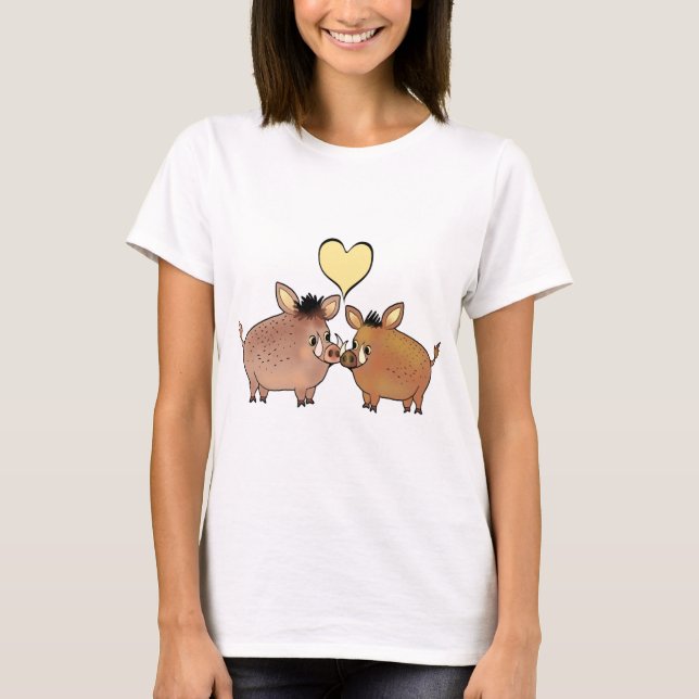 Camiseta O porco selvagem ama arte amante de os animais (Frente)