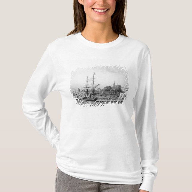 Camiseta O porto de Nova Orleães (Frente)