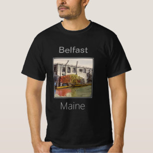 Camiseta O porto e as armadilhas de lagosta em Belfast, Mai