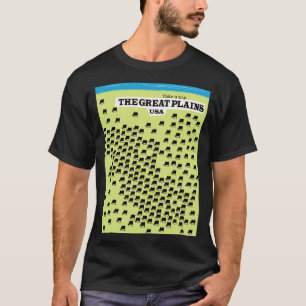 Camiseta O pôster de viagem das Grandes Planícies EUA.