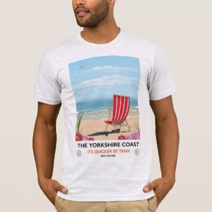 Camiseta O pôster vintage da costa de Yorkshire à beira-mar