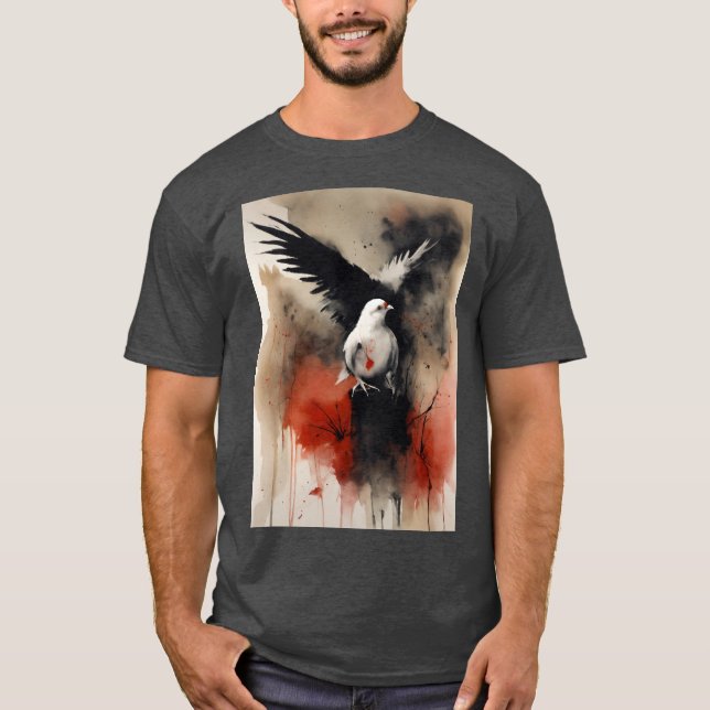 Camiseta "O Posto Pigeon: Despachos Feathered" (Frente)
