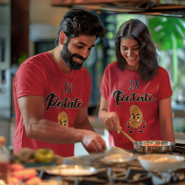 Camiseta O Potato Tarde Noite Mostra Batata Kawaii Irritada