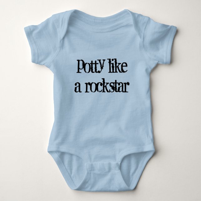 Camiseta o potty gosta de um rockstar (Frente)