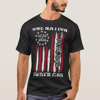 Camiseta O Povo Uma Nação Sob Deus 250 Anos